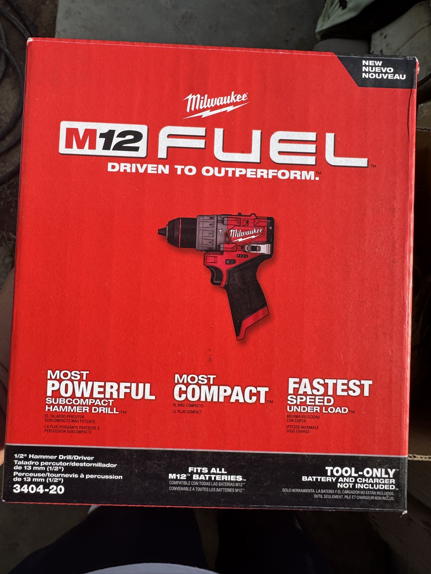 Milwaukee M12 Fuel 1/2 Inch Hammer Drill/Driver (Tool Only)