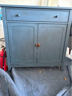 Blue buffet credenza, sideboard