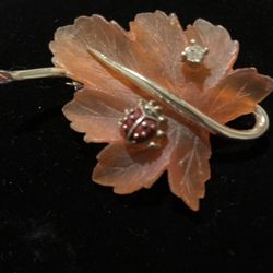 Collectible Leaf with Ladybug Pin
