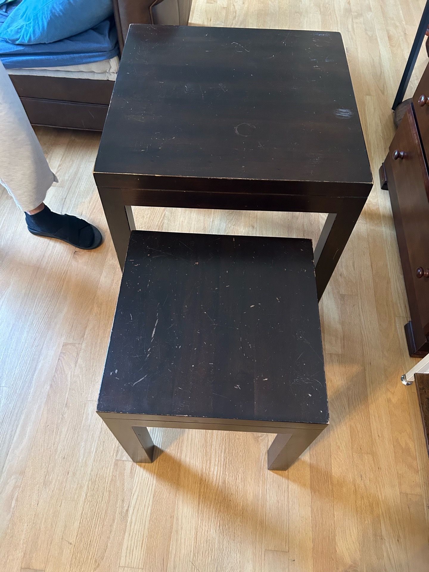 Pottery Barn square Nesting Tables - set of 2