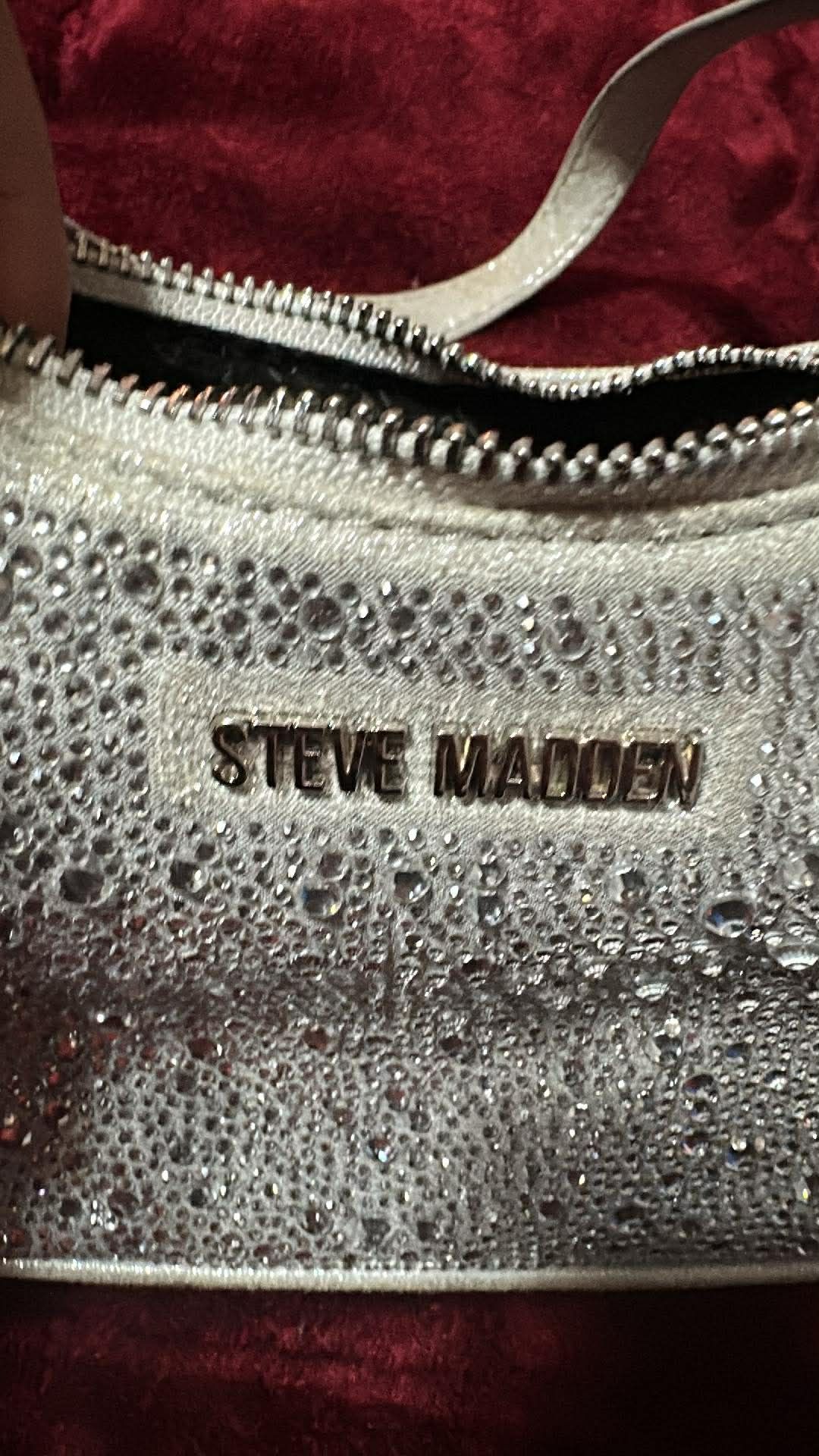 $ 30 …….Silver glitter purse crossbody Steve Madden