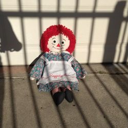 Raggedy Ann Doll Size About 1ft  1/2 