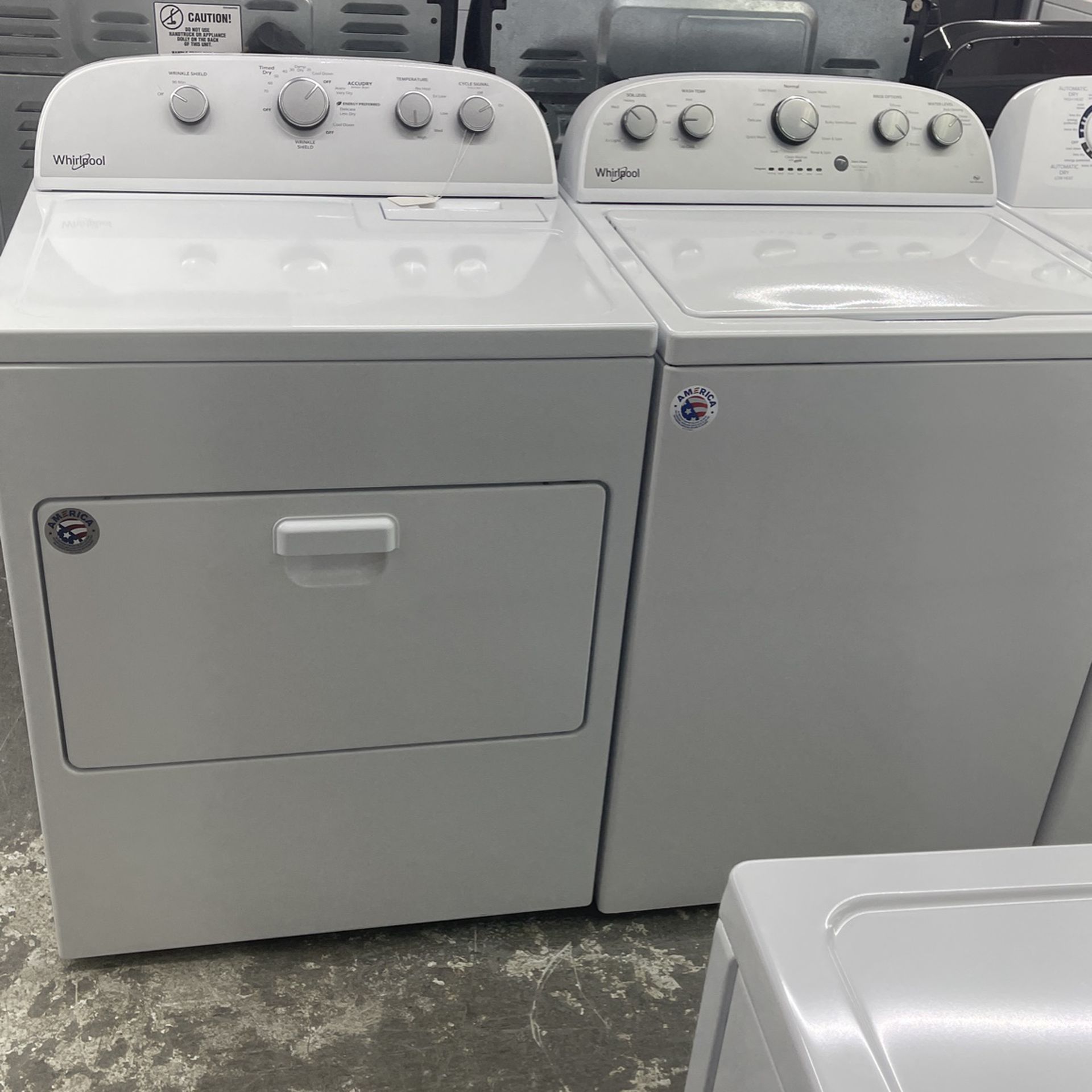 Used Whirlpool Washer And Dryer Set. 1 Year Warranty 