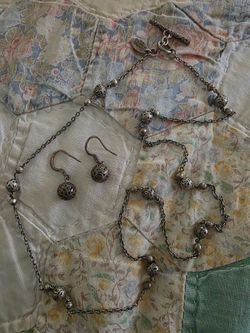 Steel Goth necklace + earrings