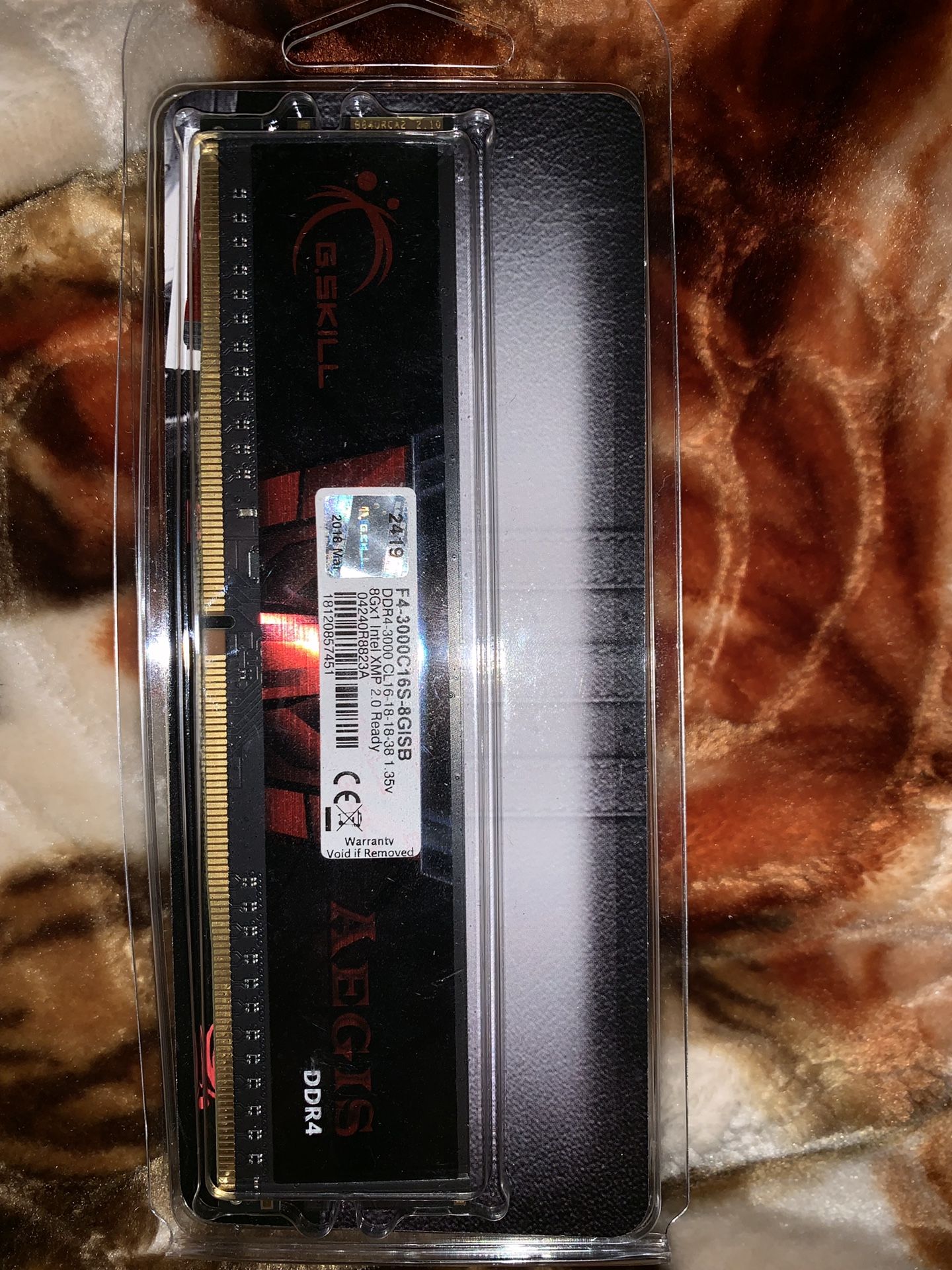 G.Skill Aegis DDR4 8gb stick of ram