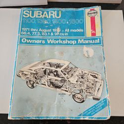 1971 thru 1979 Subaru workshop manual