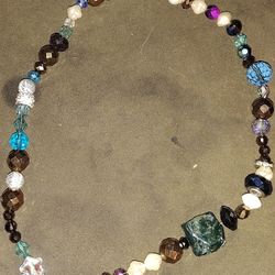 Dark Night Fantasy Murano Glass Necklace