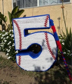 Baseball number five pinata numero cinco