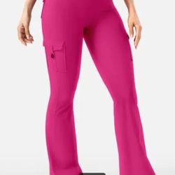 Pantalones Acampanados De Cintura Alta Para Mujer Con Bolsillo Cargo Y Sin Bolsillos Cargo