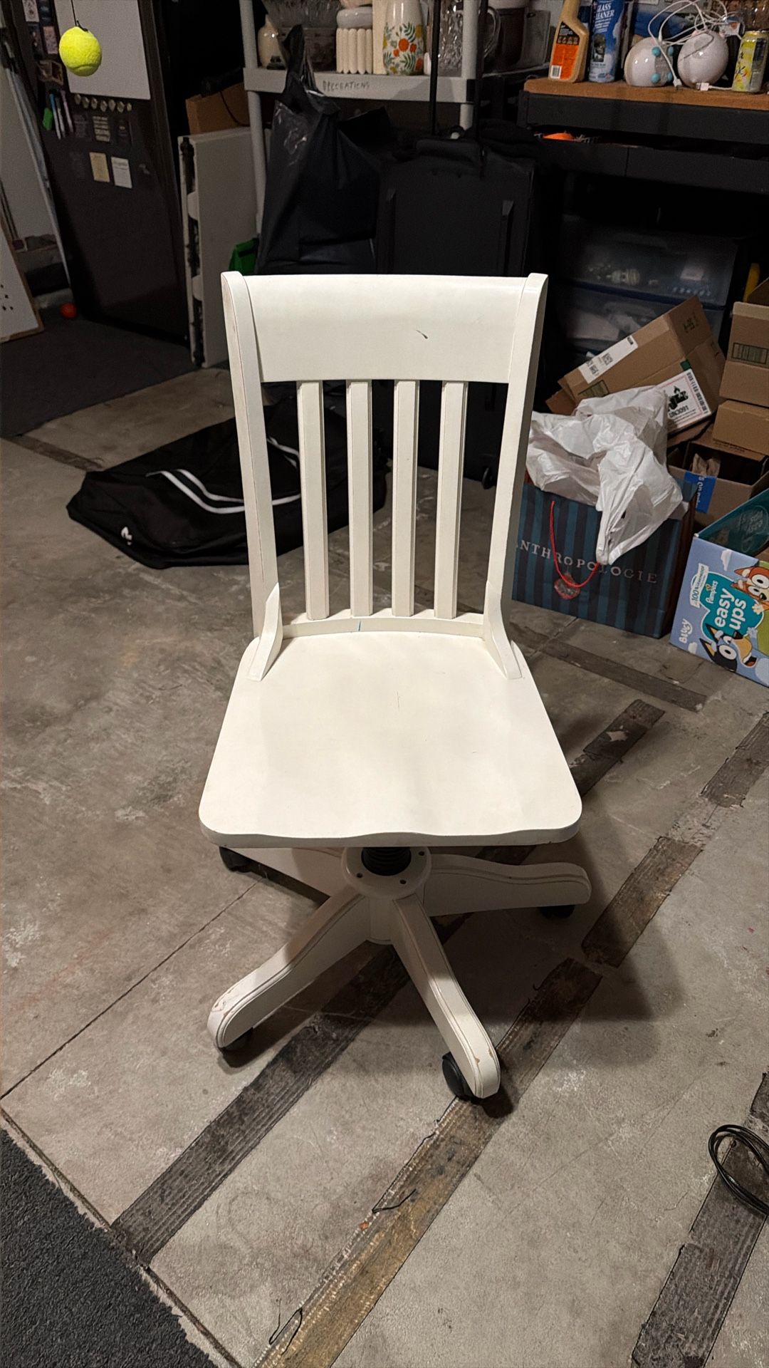 White Wood Kid’s Desk Chair