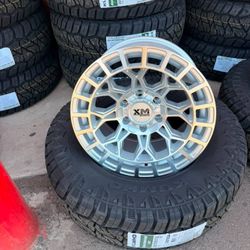 17" XM Silver Wheels And Tires 265/70/17 Kumho RT
