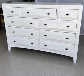 9-Drawer Coastal Dresser 56”w x 18”d x 38”h