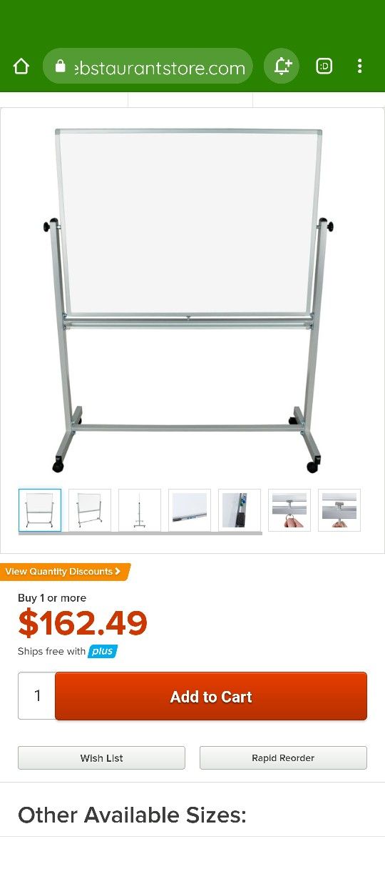 48x36 Magnetic Porcelain Double Sided Dry Erase Board