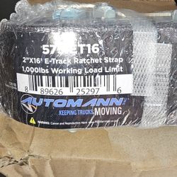 Cargo ratchet straps 2"x16' For E-Track