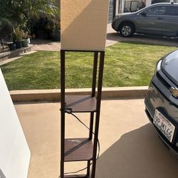 Lamp with built in shelves