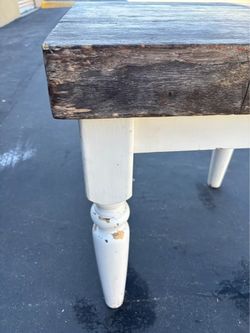 Rustic Farmhouse Prep Table – Thick Solid Wood Top