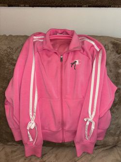 Champion Pink Bow Track Jacket  Size XXL