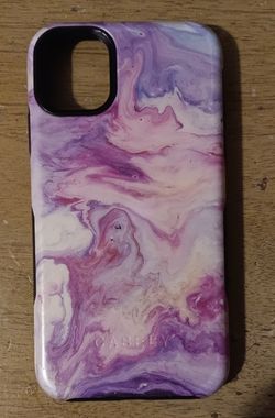 Casely iPhone 12 /12Pro Pink & Purple Marble Color Phone Case