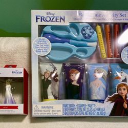 New #Disney Frozen 12PC Bath Activity Paint Crayon Set + #Elsa Ornament Gift