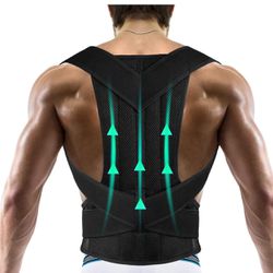 Dsiney  Plus Size Posture Corrector For Women And Men, Adjustable Back Support Lumbar Brace, Relief And Improve Posture For Neck, HunchBack And 