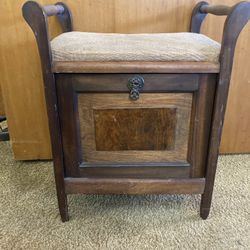 Antique Piano Seat w/Storage