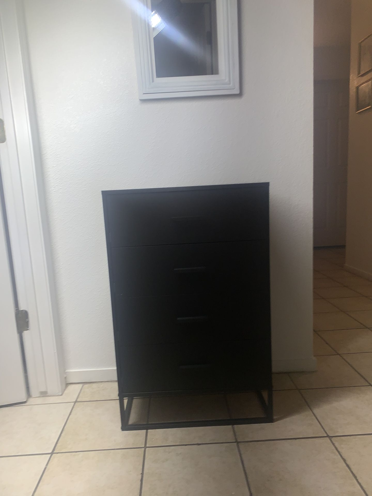 4-Drawer Minimalist Wood Storage Chest