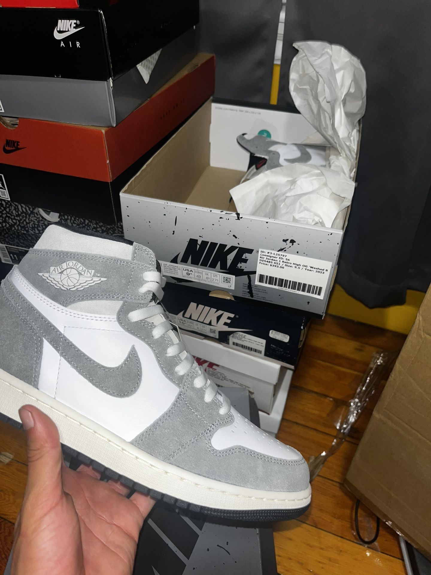 Jordan 1 Washer Black 