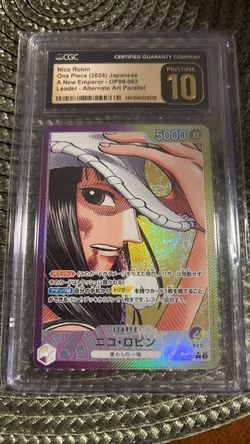 CGC 10 Pristine Nico Robin OP09-062 Alternate Art Parallel
