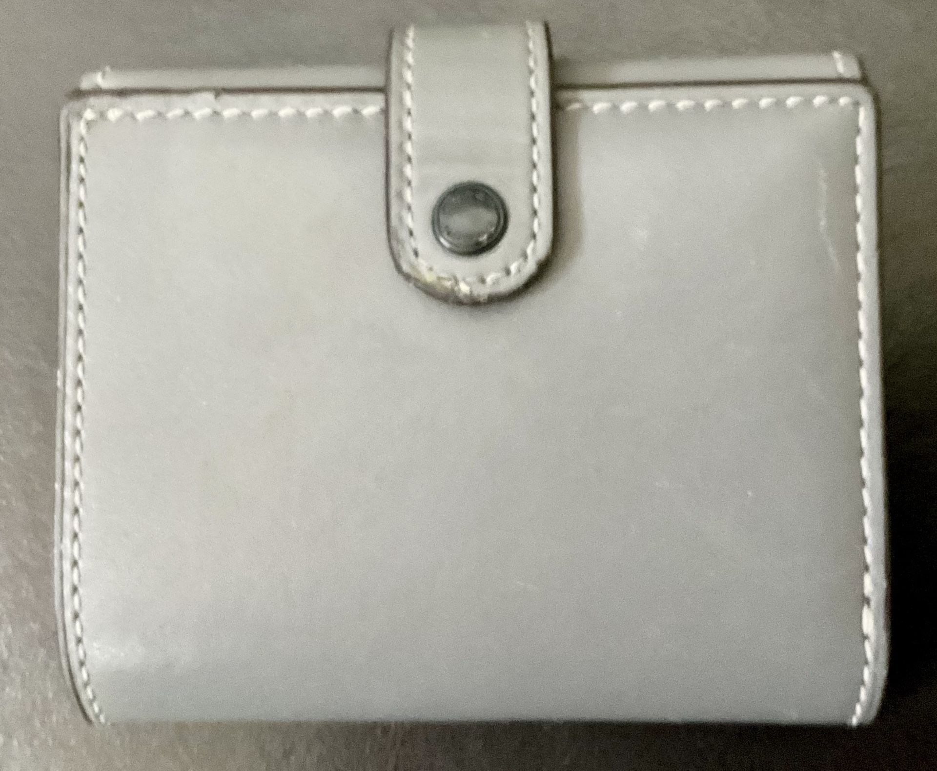 COACH Gray Leather Trifold Wallet