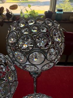 Crystal candle holders