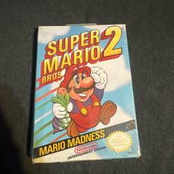 Nintendo Super Mario Bros. 2 NES 1988 Complete in Box, Unused (NEVER OPENED)
