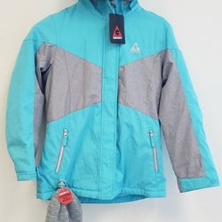 New With Tag Gerry Waterproof Snow Boarding Jacket Kids Boy's Girl's Snow Jacket Size Large 14/16 With Beanie 