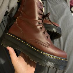 Dr. Marten Jadon Boot Brown Fur lined 