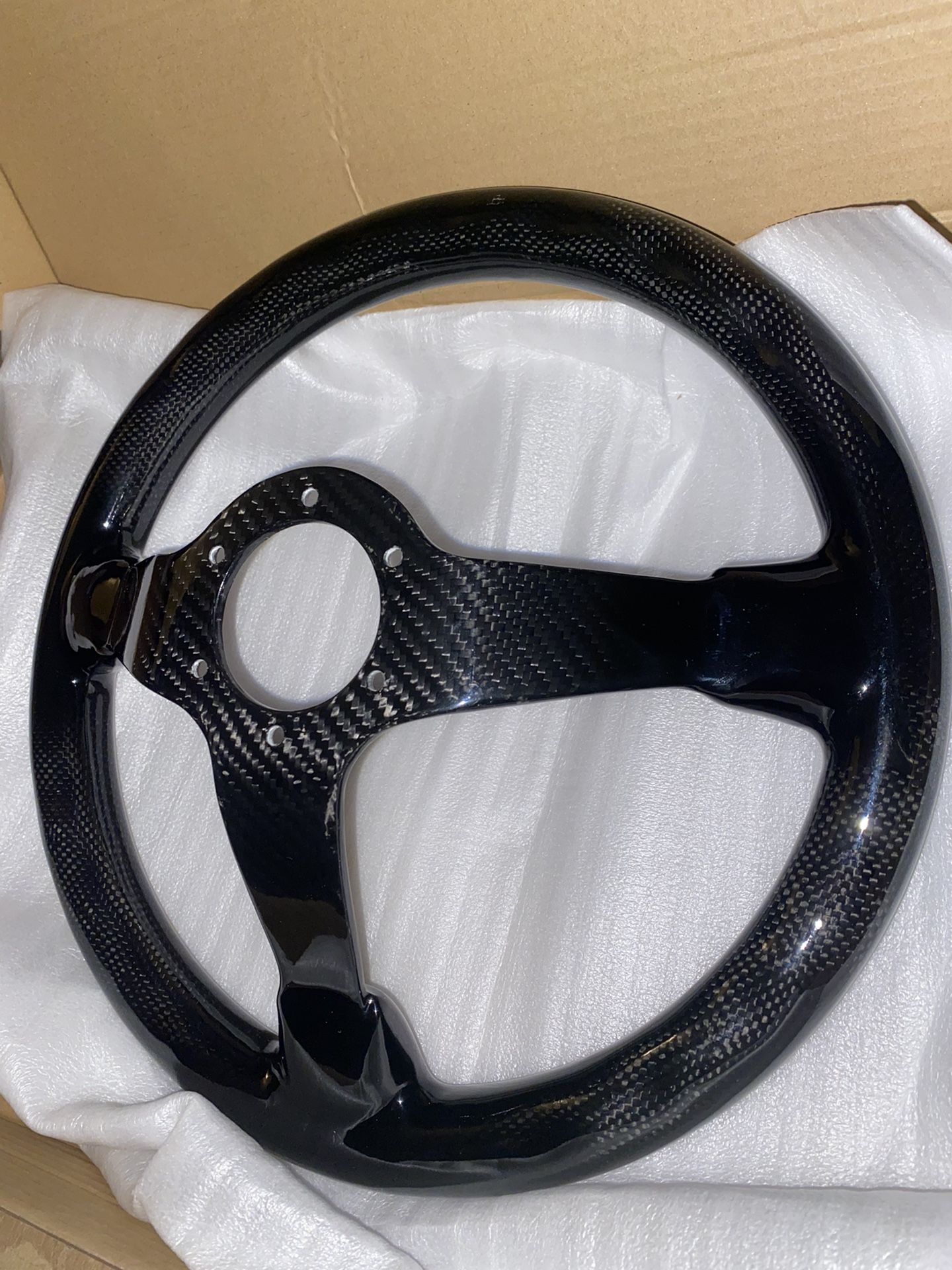Full Carbon Steering Wheel (350mm) 350z Parts, G35 Parts, Civic Parts