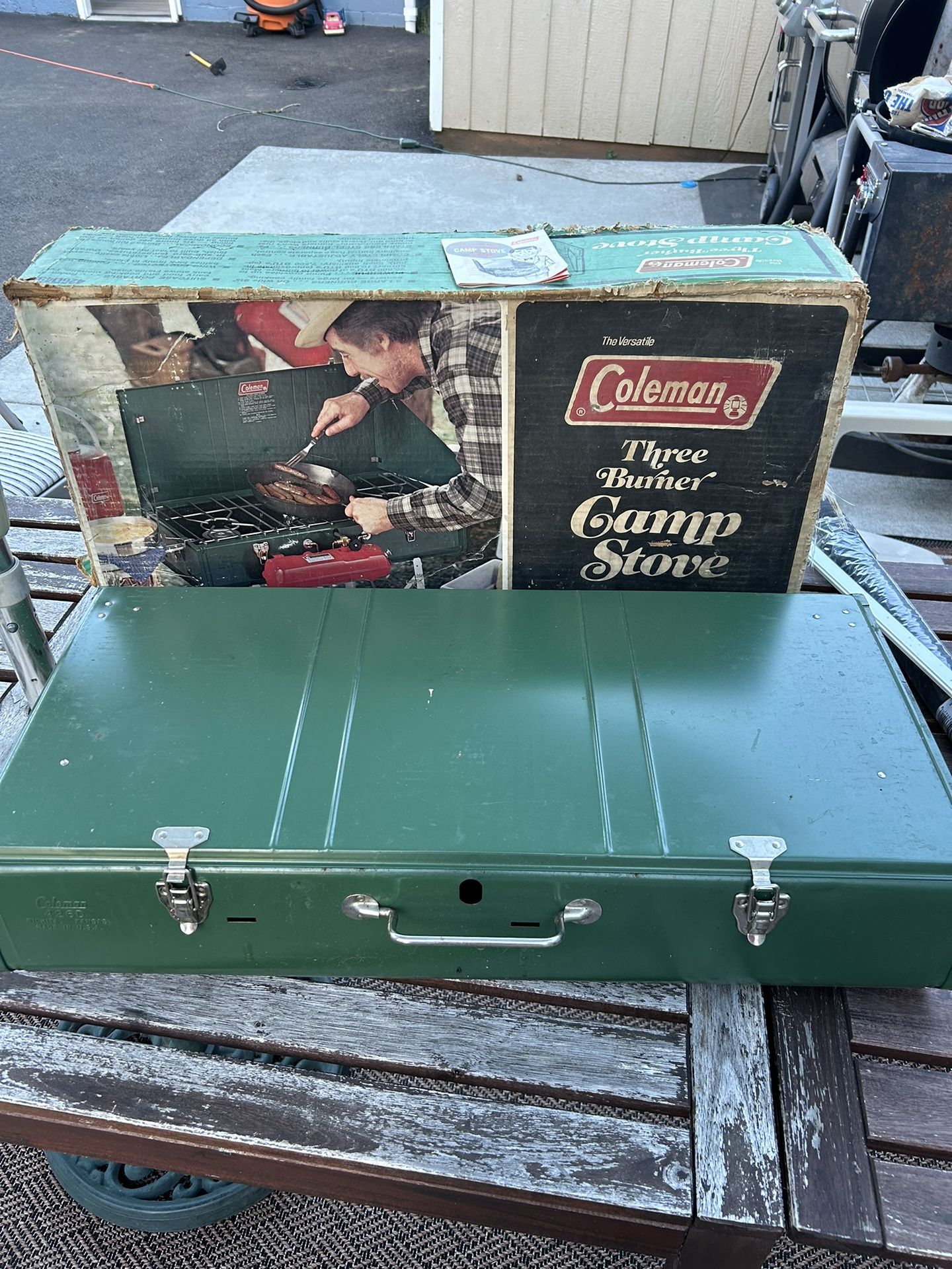 Coleman Three Burner Camp Stove Vintage