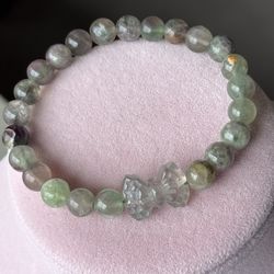 Green Fluorite Quartz Bracelet 
