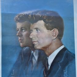 Vintage framed print of The Kennedy’s John F. and Robert Kennedy by Alton Tobey