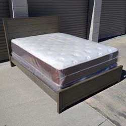 Queen Bed Frame With Mattress 