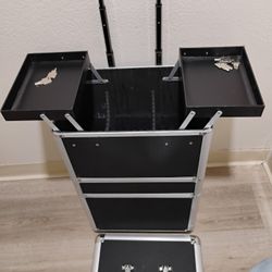 3-Section Rolling Beautician Makeup Case