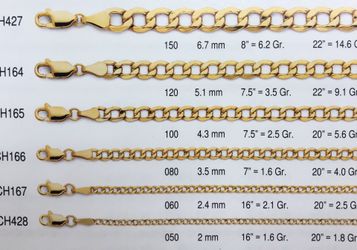 Beautiful hollow cuban link chain for babies, ladies & gentlemen 14K REAL YELLOW GOLD. Description⬇️