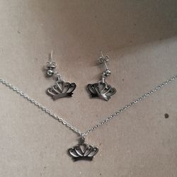 Crown Necklace & Earring Set