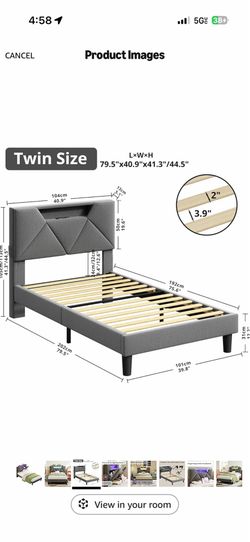 Twin bed frame