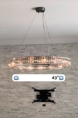43-Inch Round Crystal Ring Chandelier