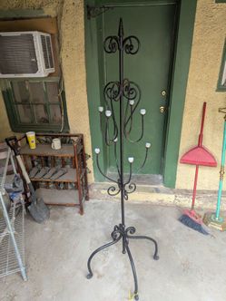 Cast Iron Metal Coat Rack Antique