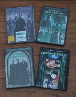 The Matrix Trilogy DVD set plus Amimatrix DVD