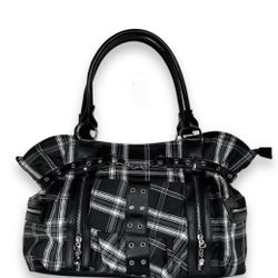 Plaid Purse With Adjustable Strap 