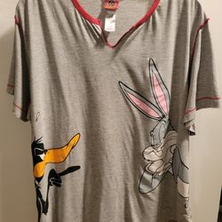 Looney Tunes sleep shirt featuring Daffy Duck and Bugs Bunny Size 1XL