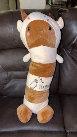Long Milk Cow Plush Pillow