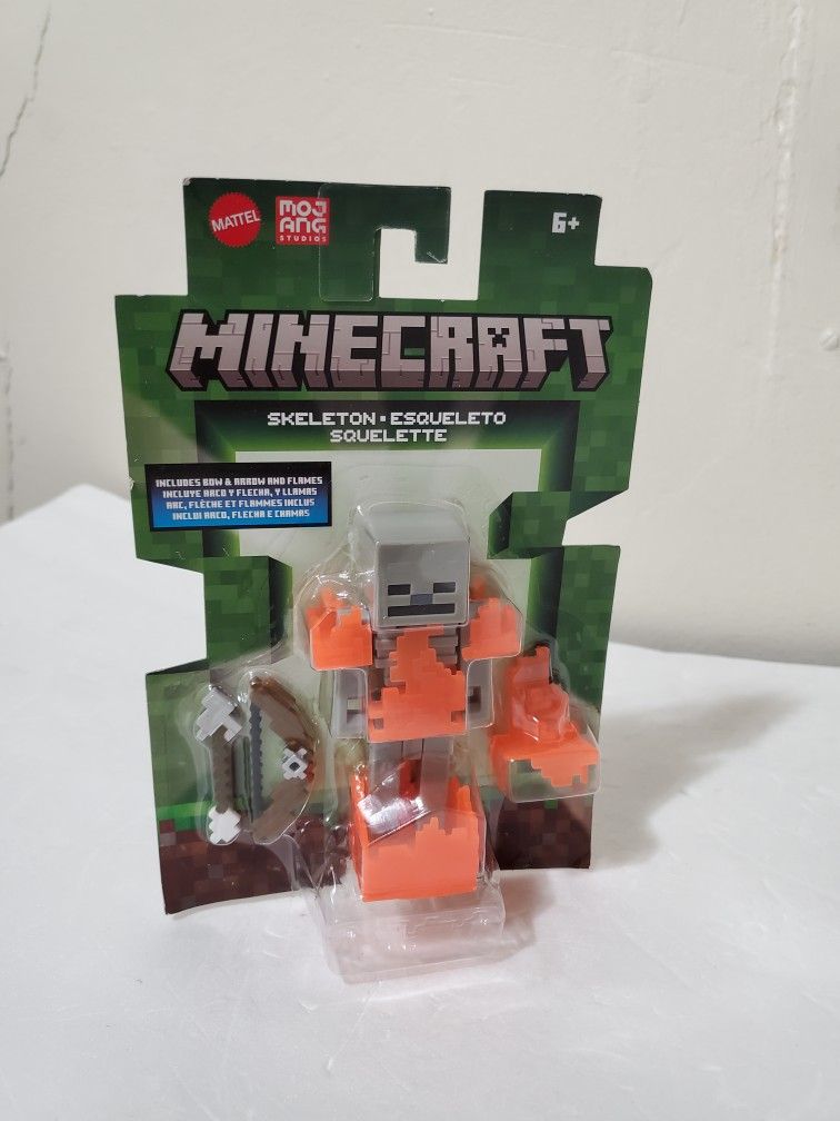 Minecraft Skeleton On Fire Action Figure Accessories