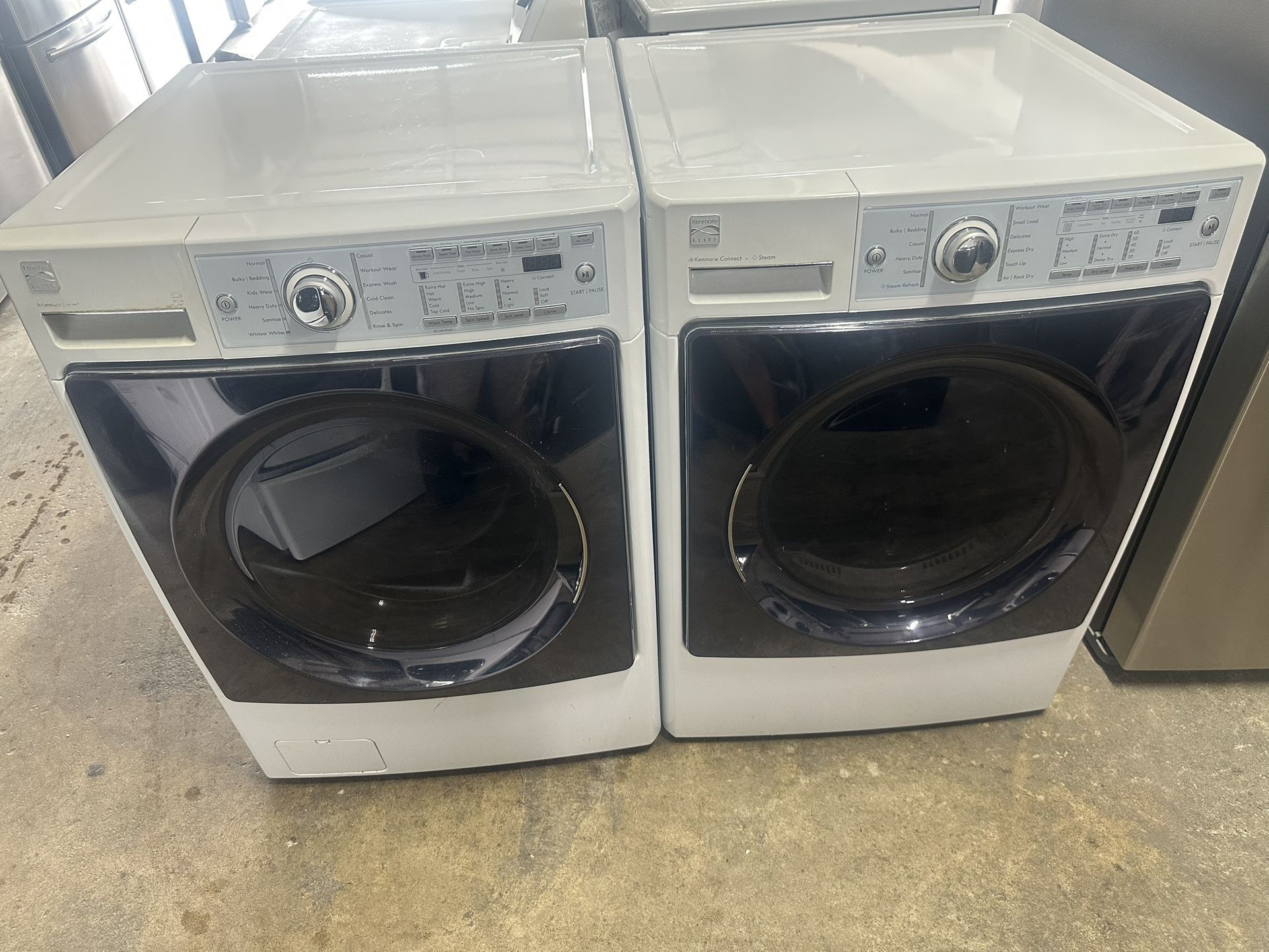 💯🌆Kenmore Washer And Dryer Electric Steam Nice Set🌆💯
